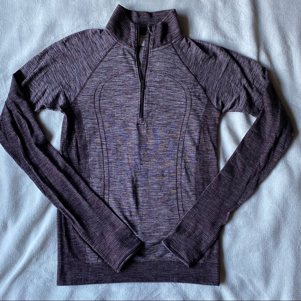 Lululemon Run: Swiftly Tech 1/2 Zip Heathered Plum